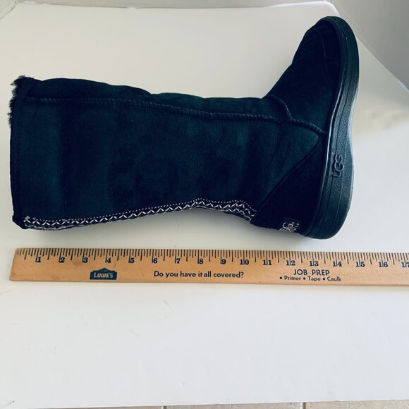 UGG Australia Tall Shearling Boots Suede with Tasman Braid – Classic - Picture 11 of 12